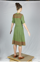  Photos Woman in Historical Dress 16 20th century Green Dress a poses whole body 0006.jpg
